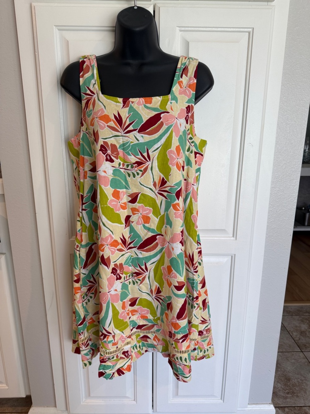 C&C California Floral Tank Dress Green